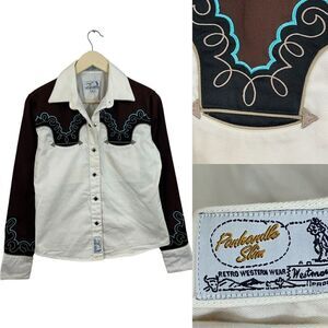 Panhandle Slim Western Black and Cream Shirt